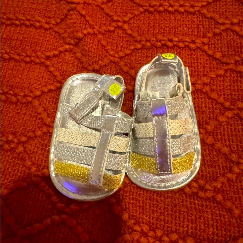 First Steps Sparkle Sandals, 3-6m